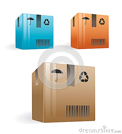 Delivery boxes Vector Illustration