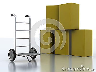 Delivery cart Stock Photo