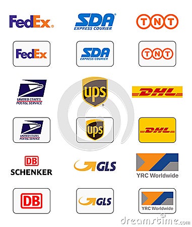 Delivery companies logos Vector Illustration