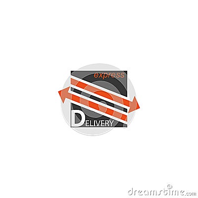 Delivery company Logo Design Template for your business. Flat design Stock Photo