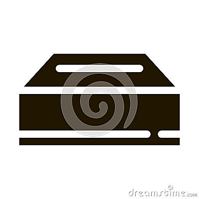 Delivery Container Packaging Element glyph icon Vector Illustration