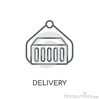 delivery containers linear icon. Modern outline delivery contain Vector Illustration