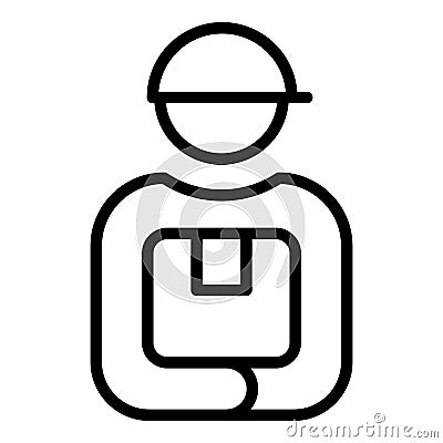 Delivery courier icon outline vector. Express service Vector Illustration