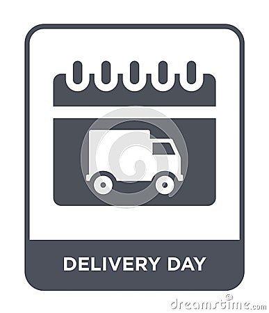 delivery day icon in trendy design style. delivery day icon isolated on white background. delivery day vector icon simple and Vector Illustration