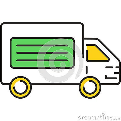 Delivery flat icon express fast transport service Stock Photo