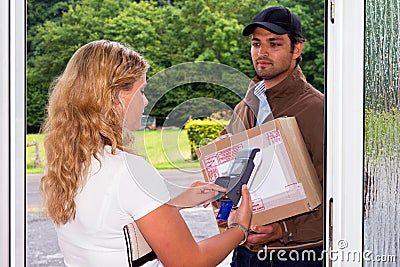 Delivery Guy At The Door Stock Images - Image: 33705044