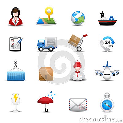 Delivery and Logistic Shipping icons Vector Illustration