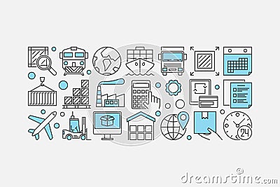 Delivery and logistics banner Vector Illustration