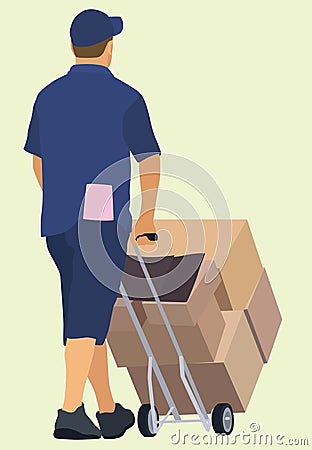 Delivery Man Vector Illustration