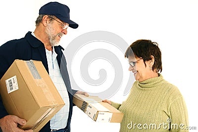 Delivery man on work Stock Photo