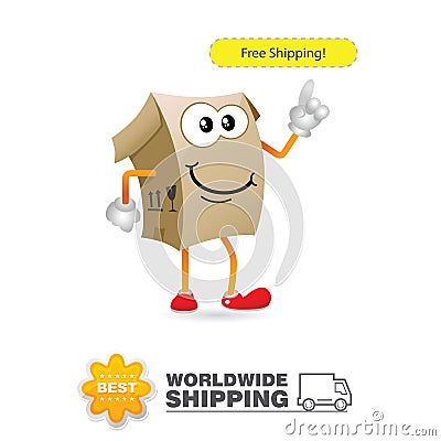 Delivery mascot. Shipping concept design vector. Vector Illustration