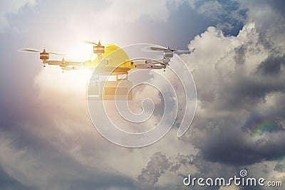 Delivery modern drone Stock Photo