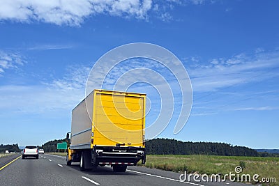Delivery Moving Truck Stock Photo