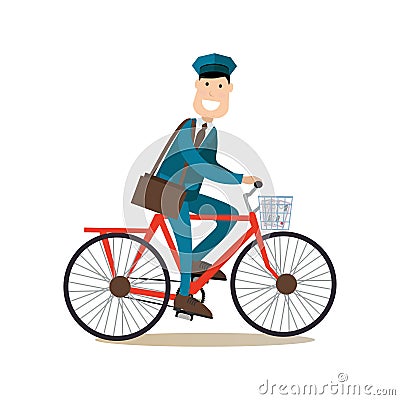 Delivery people concept vector illustration in flat style Vector Illustration