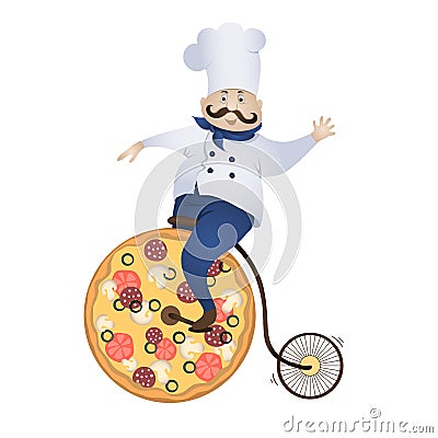 Delivery pizza Vector Illustration