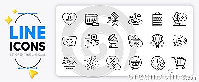 Delivery, Puzzle time and Refresh cart line icons. For web app. Vector Vector Illustration