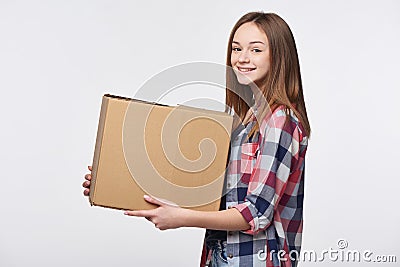Delivery, relocation and unpacking. Stock Photo