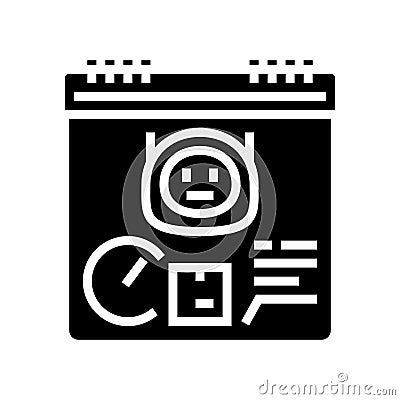 delivery scheduler autonomous glyph icon vector illustration Cartoon Illustration