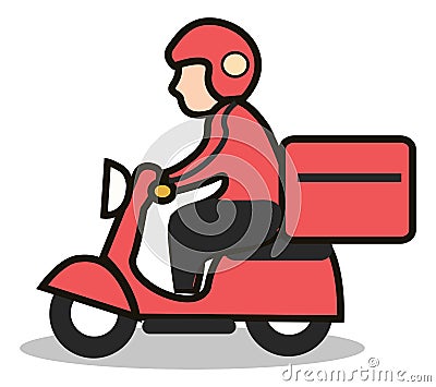 Delivery scooter icon Stock Photo