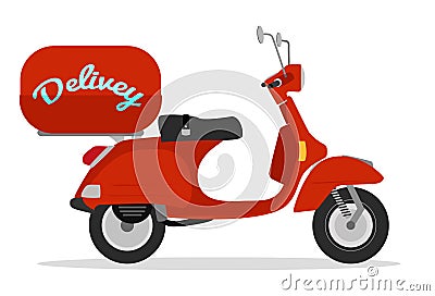 Delivery scooter Vector Illustration