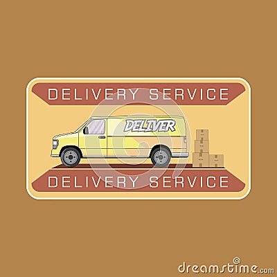 Delivery service van Stock Photo