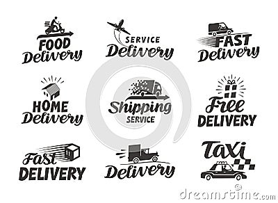 Delivery, shipping set icons. Vector illustration Vector Illustration