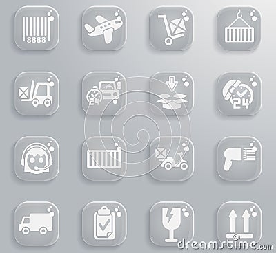 Delivery simply icons Stock Photo