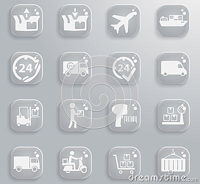 Delivery simply icons Stock Photo