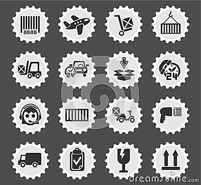 Delivery simply icons Stock Photo