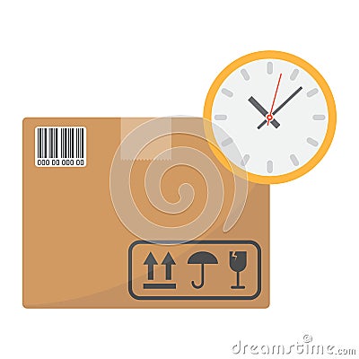 Delivery Time flat icon, logistic and delivery Vector Illustration