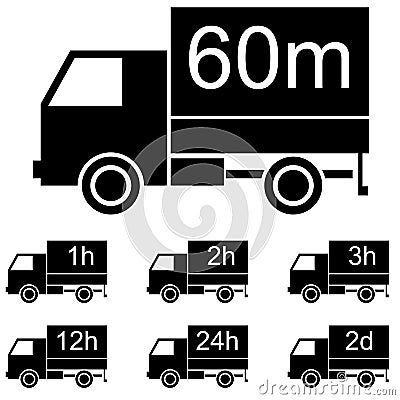 Delivery time icons Vector Illustration