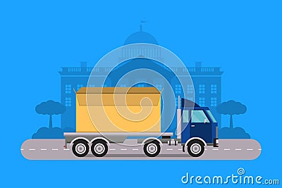 Delivery transport cargo logistic vector illustration. Vector Illustration