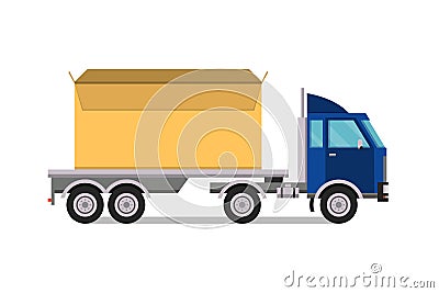 Delivery transport cargo truck vector illustration. Vector Illustration