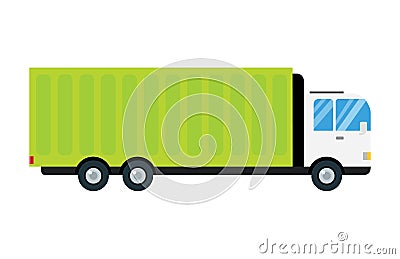 Delivery transport cargo truck vector illustration trucking car trailer transportation delivery business freight vehicle Vector Illustration