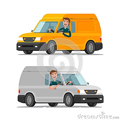 Delivery, transportation, postal service concept. Cartoon vector illustration Vector Illustration