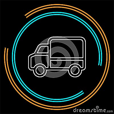 Delivery truck icon - shipping symbol Vector Illustration