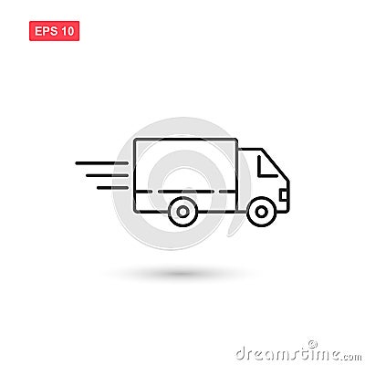 Delivery truck icon vector design isolated 3 Vector Illustration