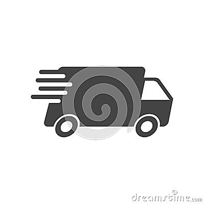 Delivery truck vector illustration. Fast delivery service shipping icon. Vector Illustration