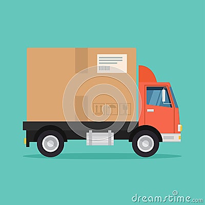 Delivery truck vector illustration Vector Illustration