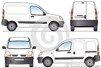 Delivery Van Vector Illustration