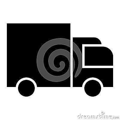 Delivery van icon black Vector Illustration