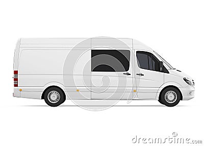 Delivery Van Isolated Stock Photo