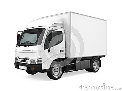 Delivery Van Isolated Stock Photo