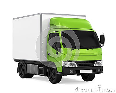 Delivery Van Isolated Stock Photo