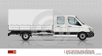 Delivery van template Vector Illustration