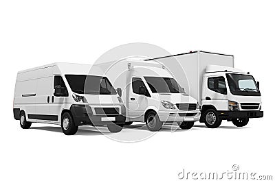 Delivery Vans Stock Photo