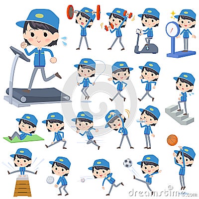 Delivery woman Sports & exercise Vector Illustration