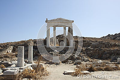 Delos island Stock Photo