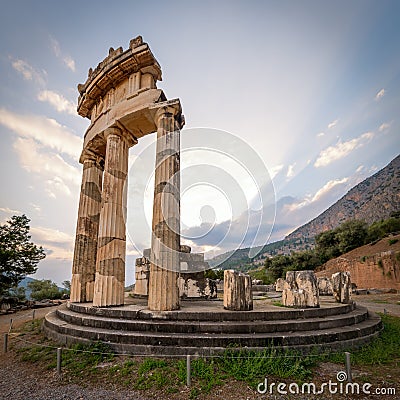 The Delphic Tholos, Delphi, Greece Stock Photo