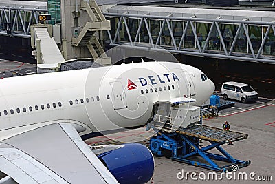 Delta airlines airbus A330 N854NW Editorial Stock Photo